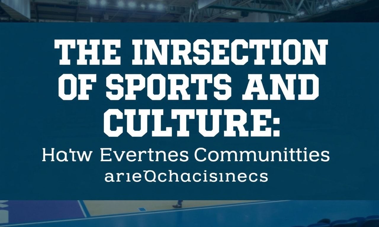 The Intersection of Sports and Culture: How Events Shape Athletic Communities 1 The Intersection of Sports and Culture: How Events Shape Athletic Communities
