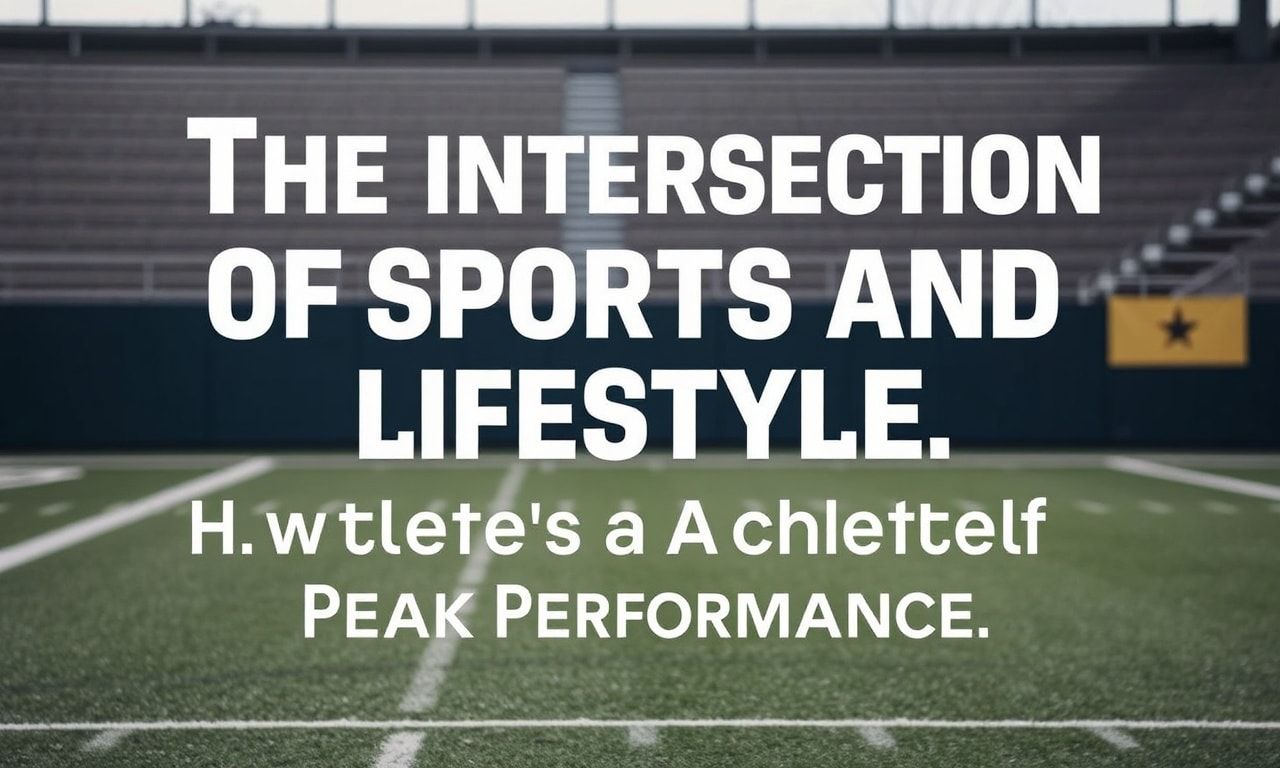 The Intersection of Sports and Lifestyle: How Athletes Achieve Peak Performance