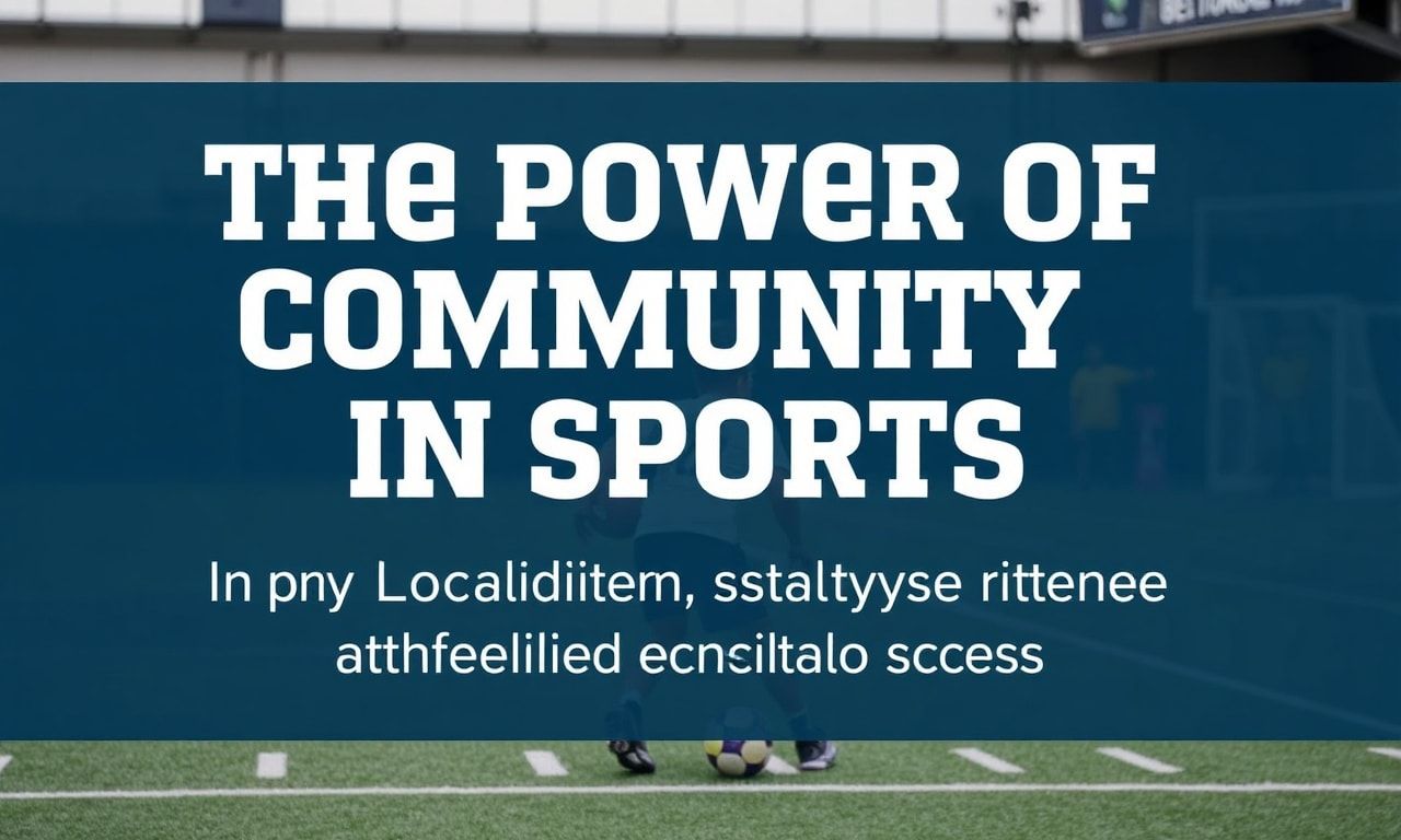 The Power of Community in Sports: How Local Activities Nurture Athletic Excellence