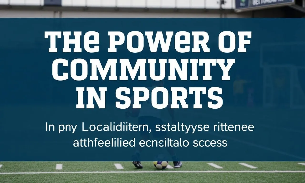 The Power of Community in Sports: How Local Activities Nurture Athletic Excellence