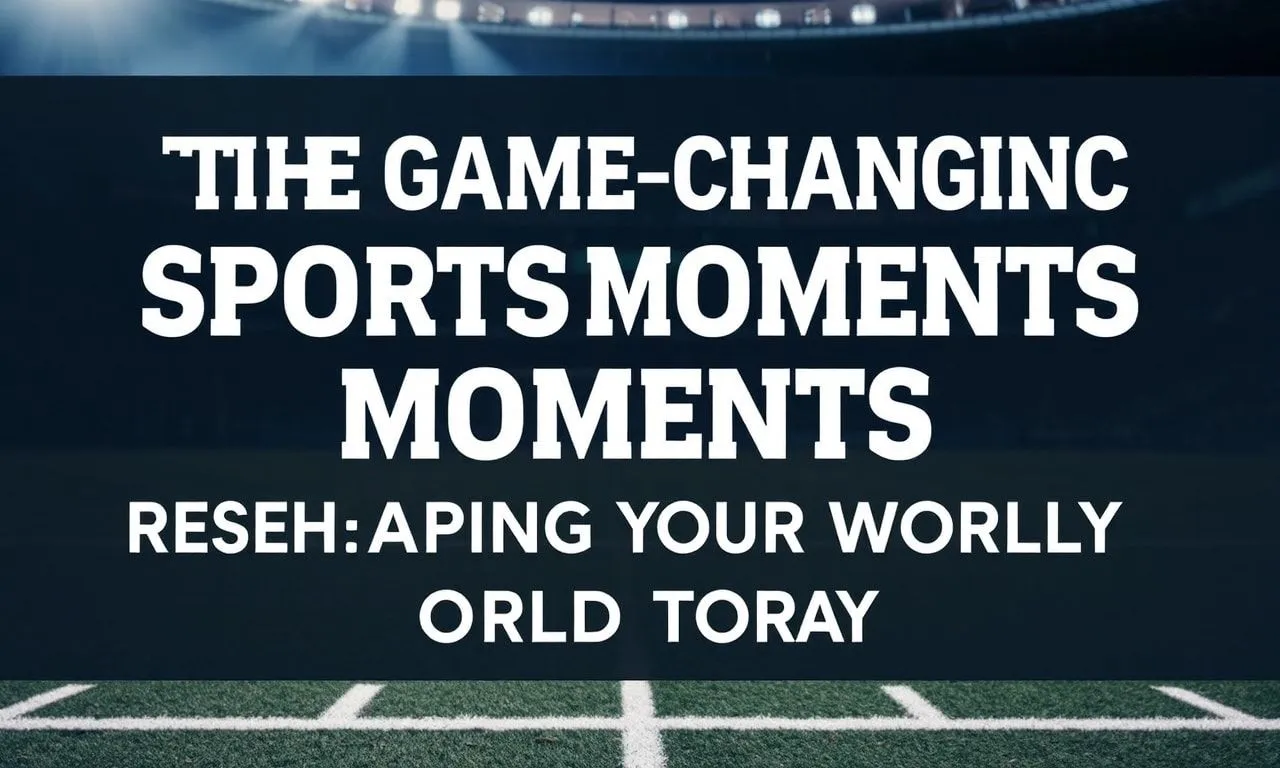 The Game-Changing Sports Moments Reshaping Our World Today