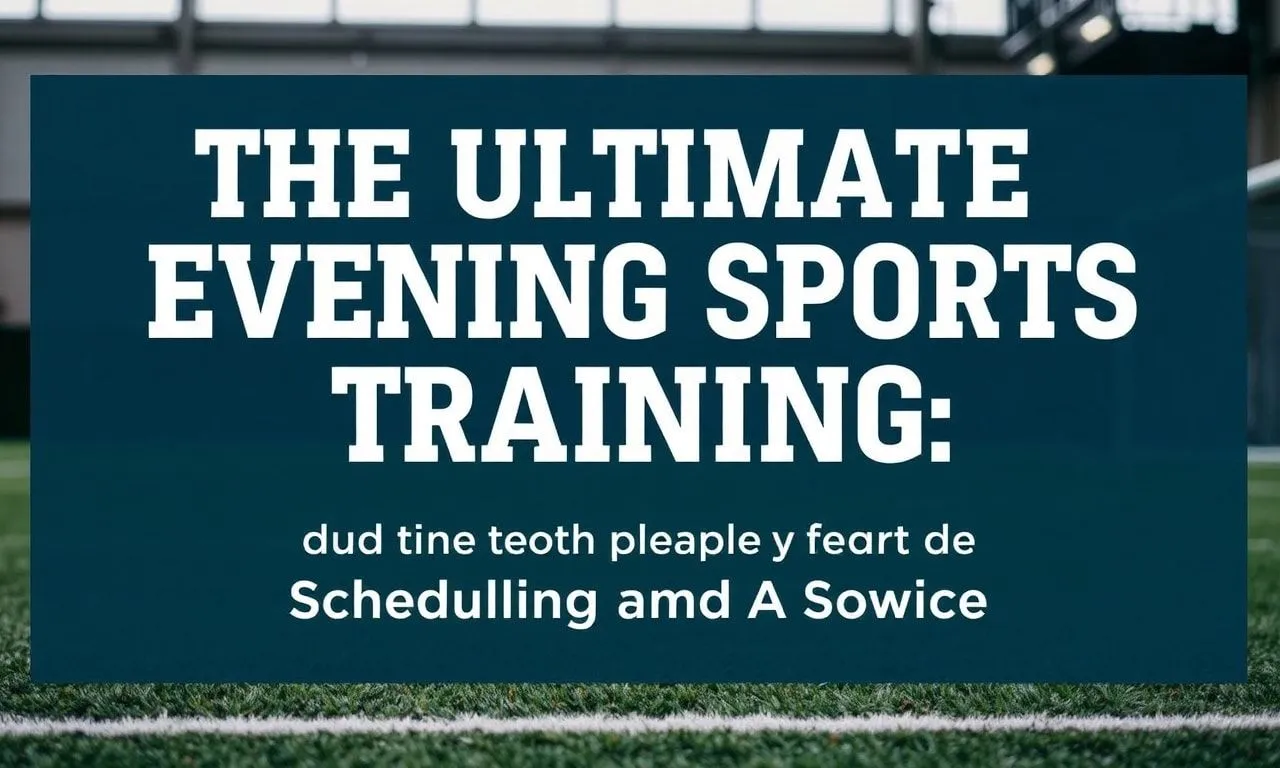 The Ultimate Guide to Evening Sports Training: Scheduling and Advice