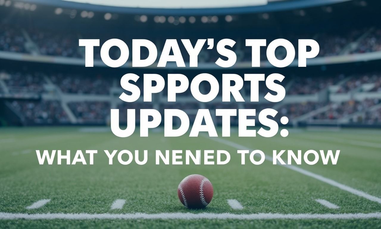 Today's Top Sports Updates: What You Need to Know 1 Today's Top Sports Updates: What You Need to Know